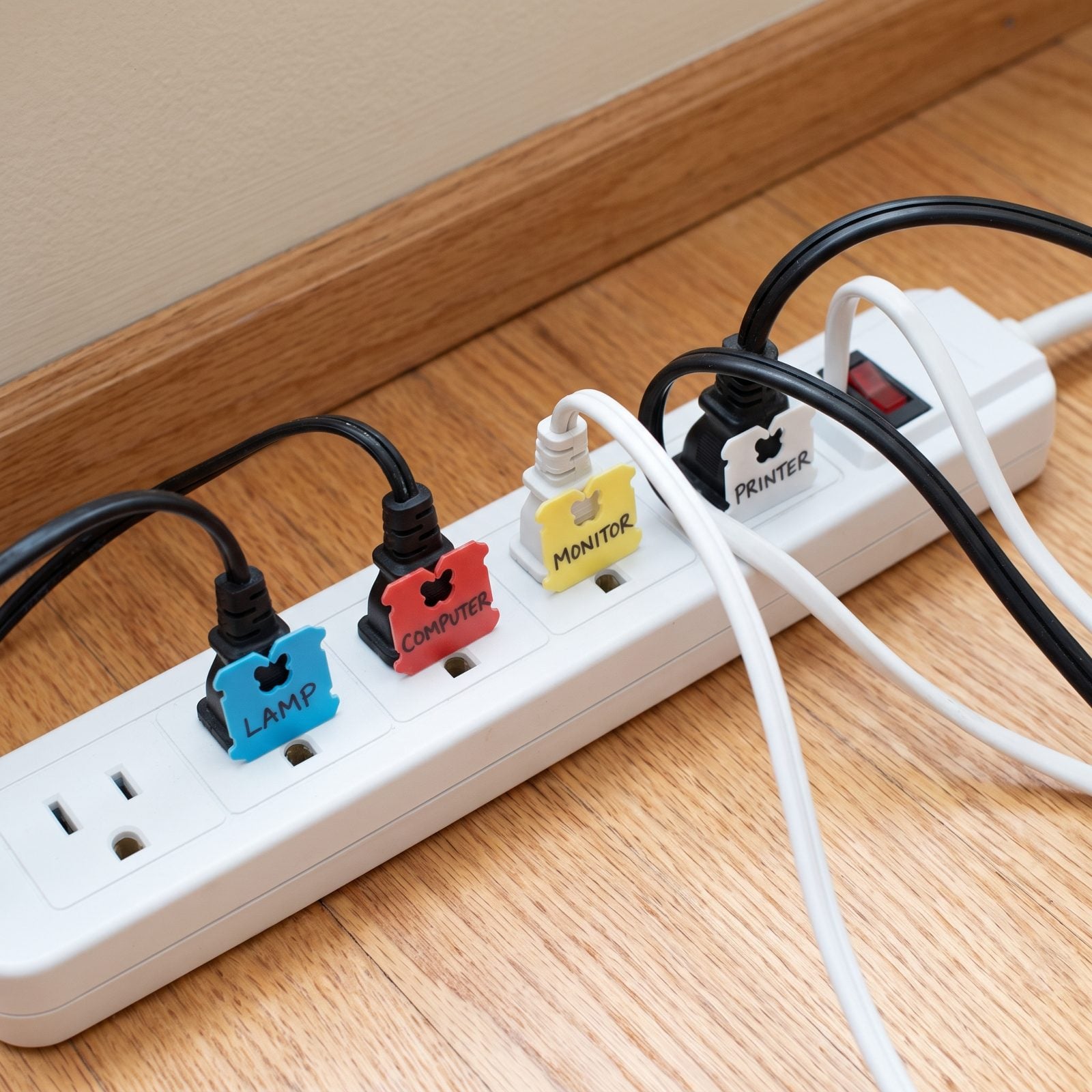 Use Bread Tags to Label Cords at the Power Strip