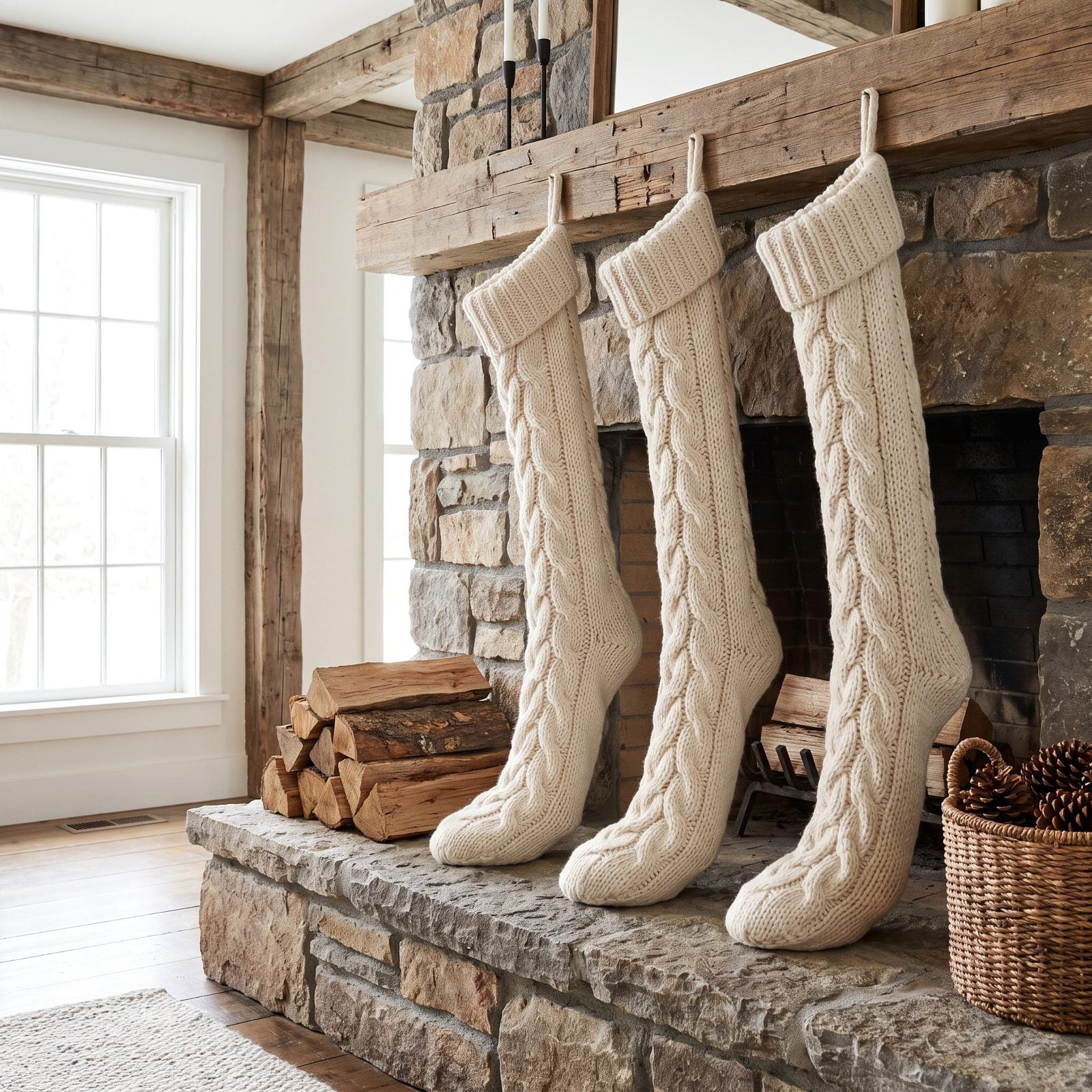 Use Oversized Stockings to Establish Hearth Scale