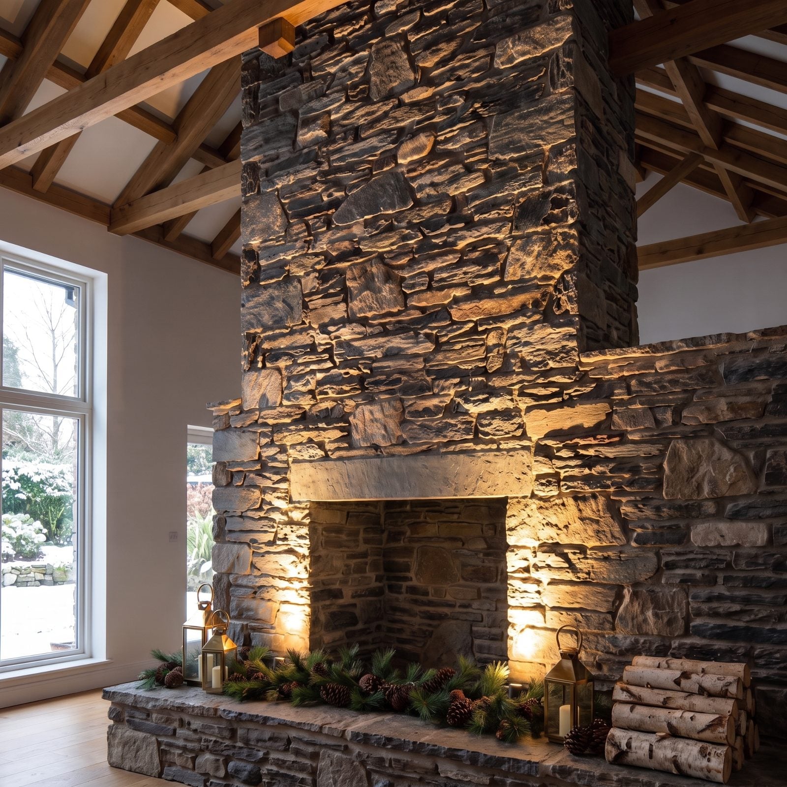 Use Uplighting to Wash the Chimney Breast