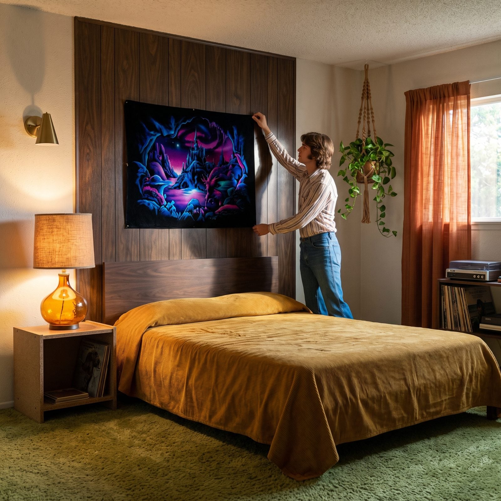 The Velvet Fantasy Poster Tacked Above the Headboard