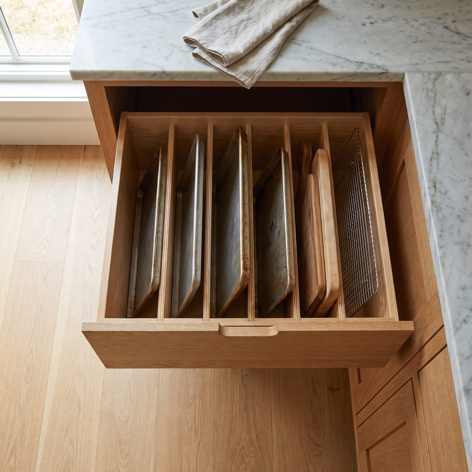 Vertical Slots for Trays, Boards, and Baking Sheets