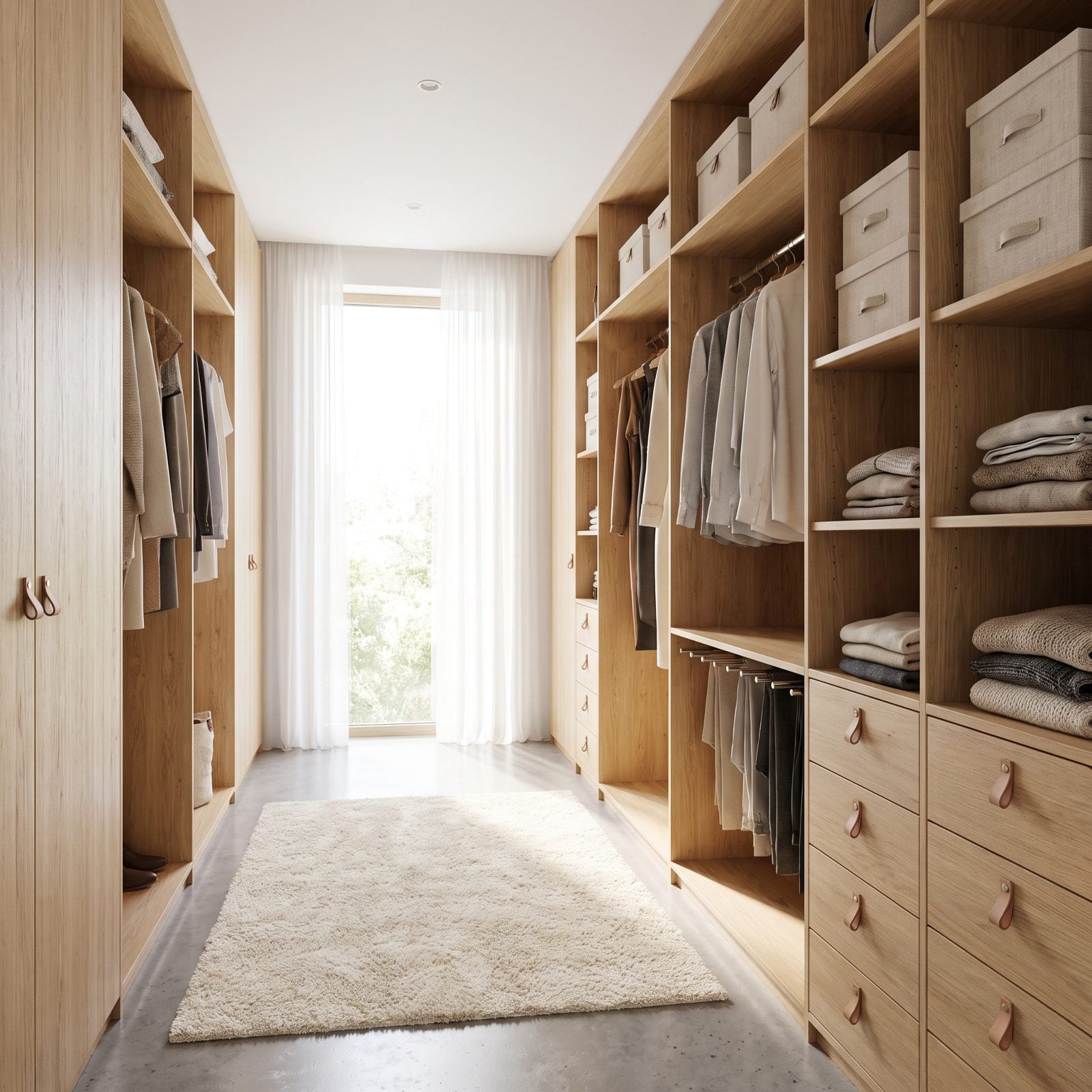 A Walk-In Closet With Visible Organization