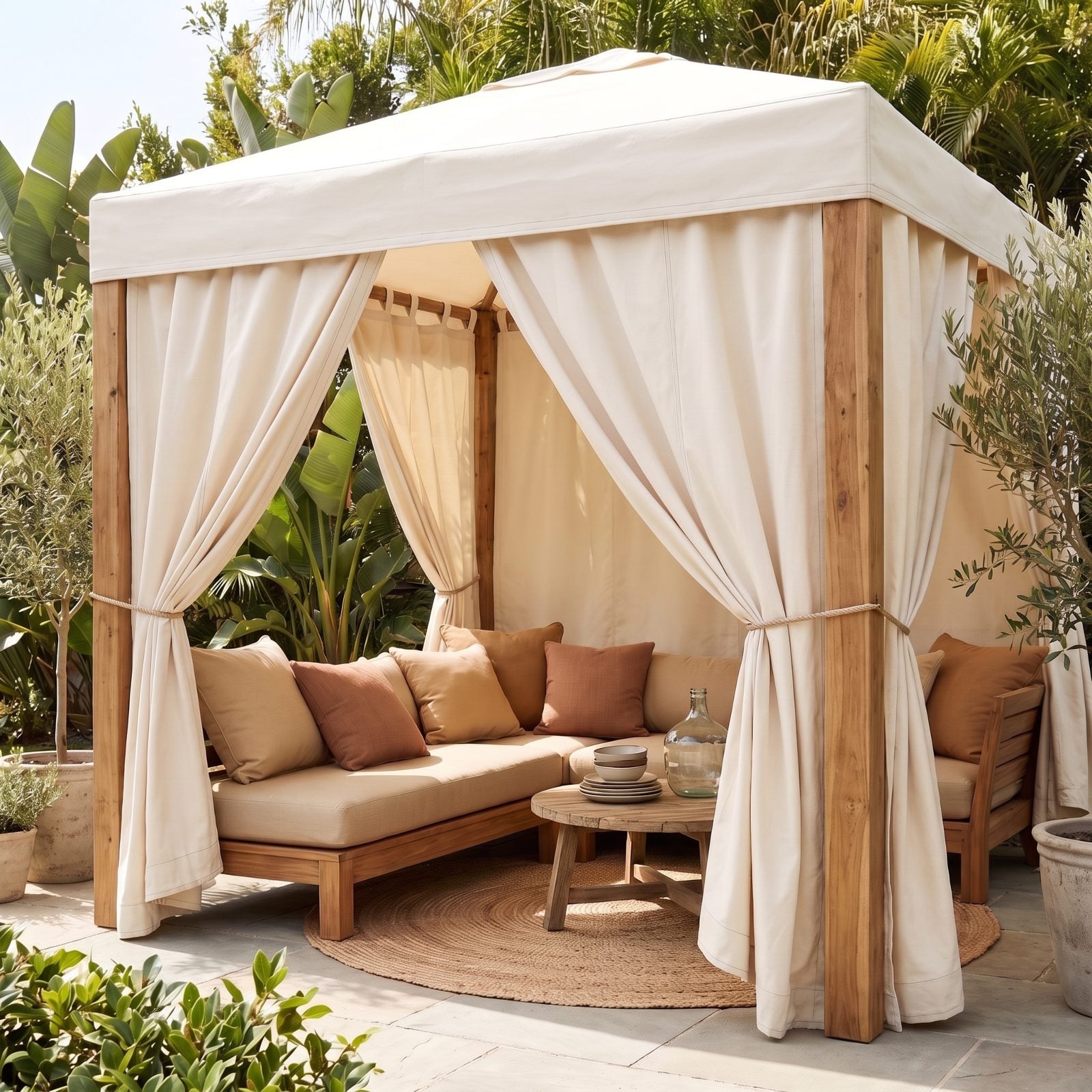 A Weatherproof Fabric Cabana