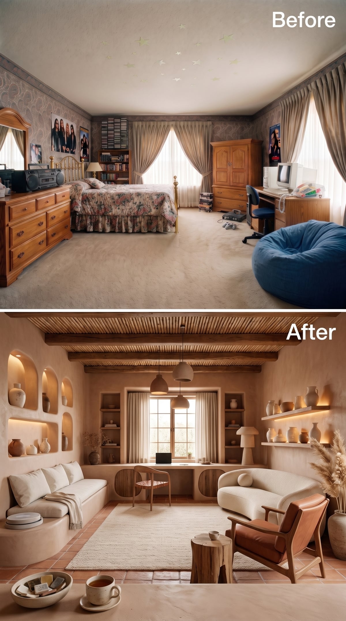 Adobe Plaster, Terracotta Floors, and a Desk Built Into the Bones
