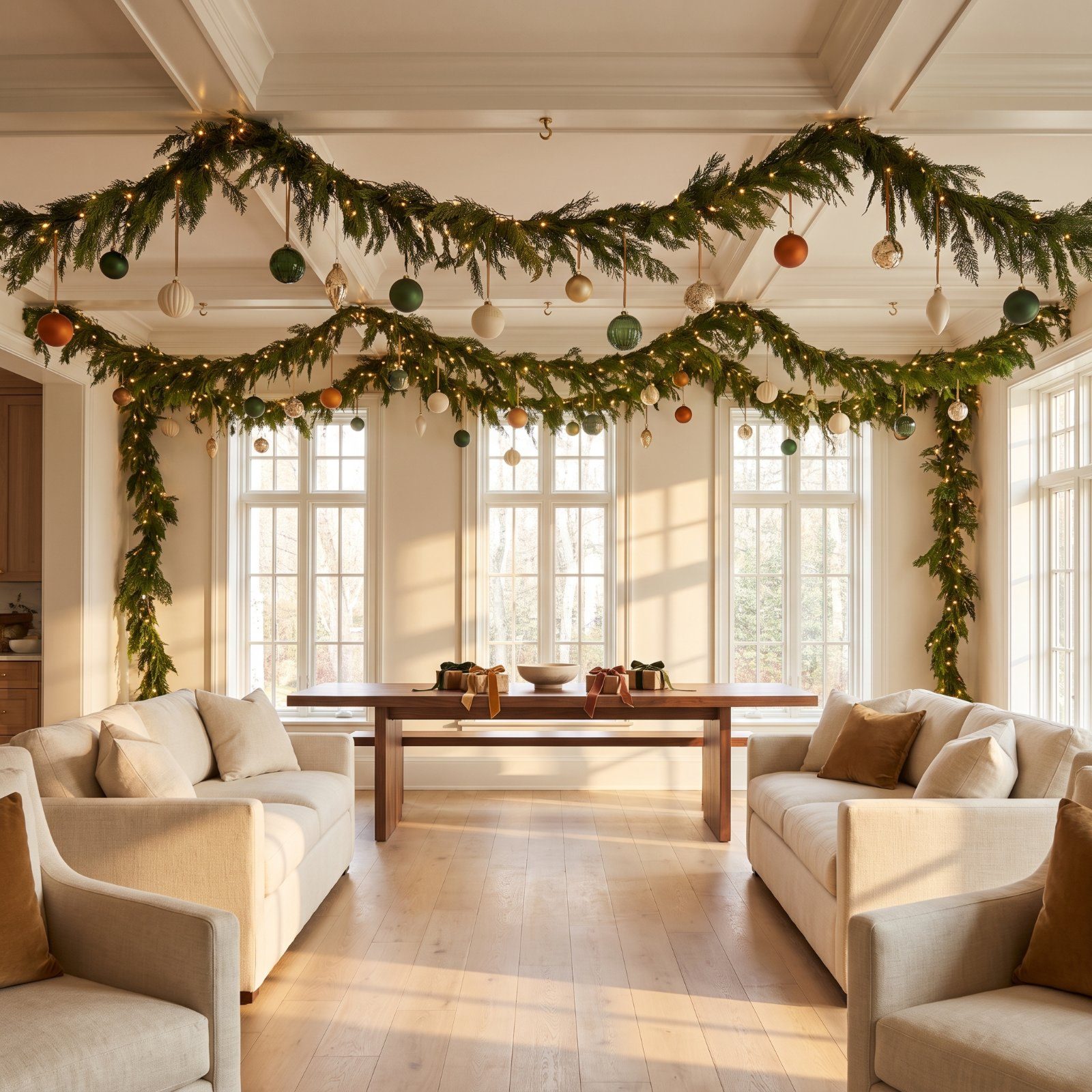 What If You Decorated the House for Christmas Starting With the Ceiling? 34 Rooms That Make You Look Up