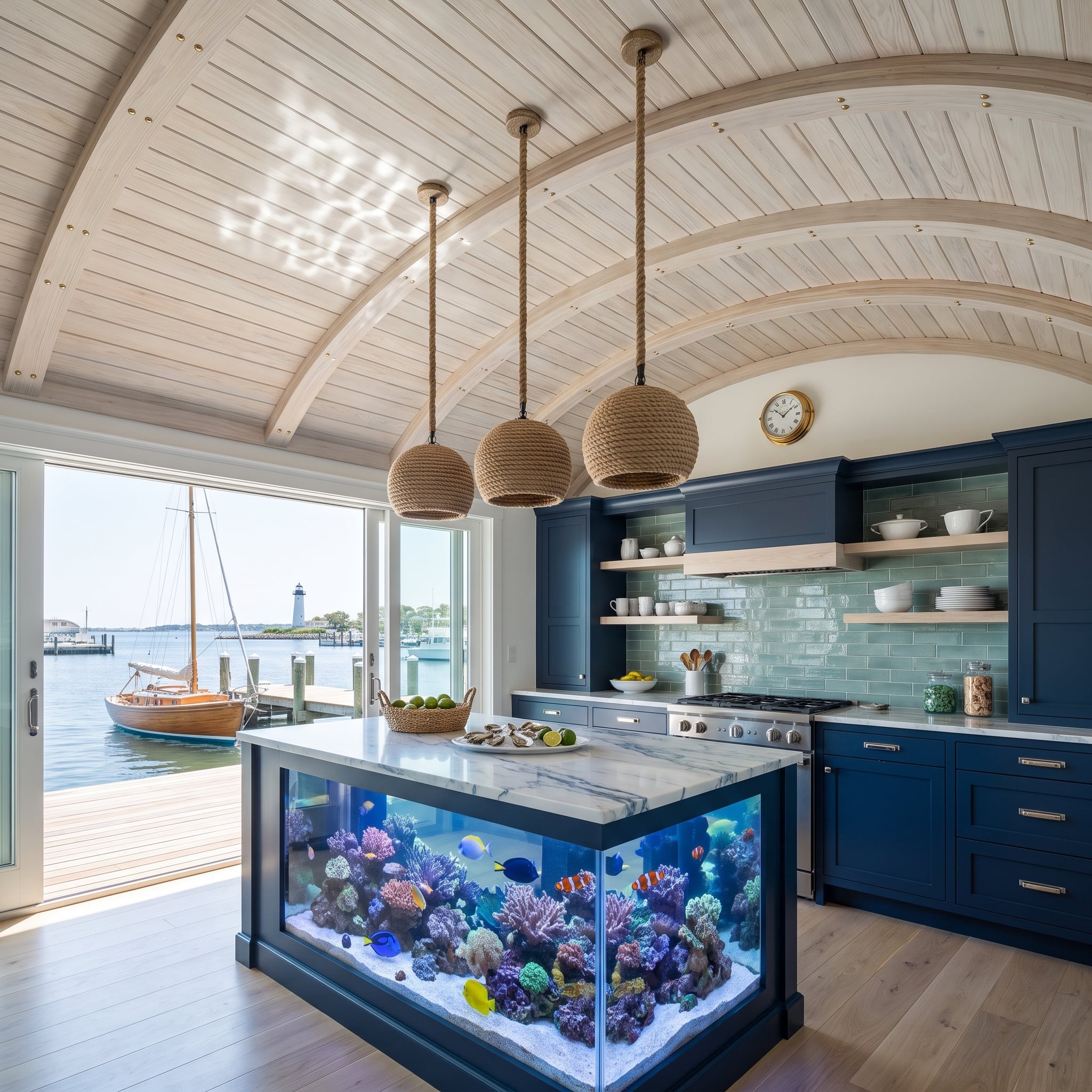 Rope Pendants, a Reef Island, and Barrel-Vault Planks That Earn Every Inch