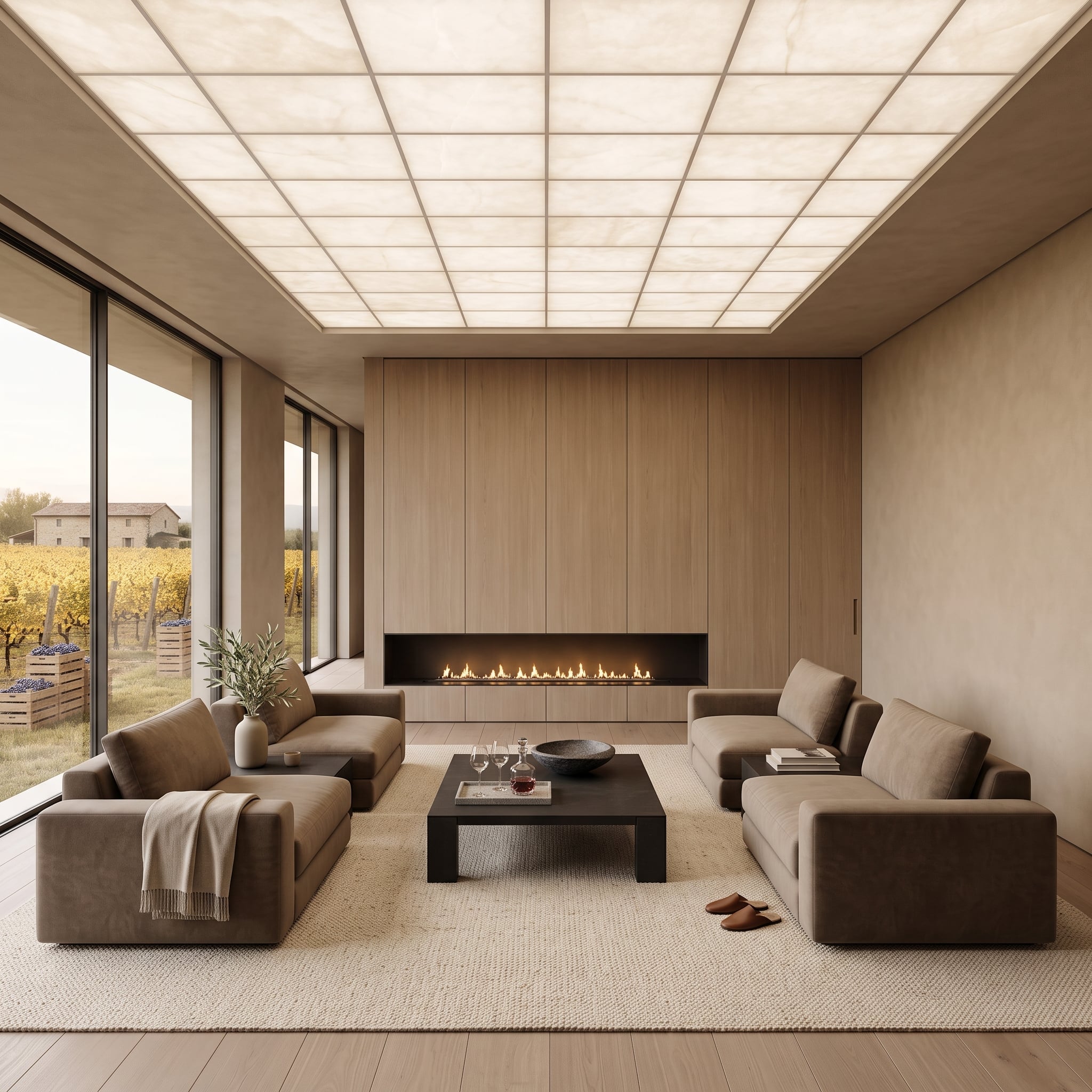 Alabaster Ceiling, Vineyard Light, and Two Sofas That Finally Have Room to Breathe