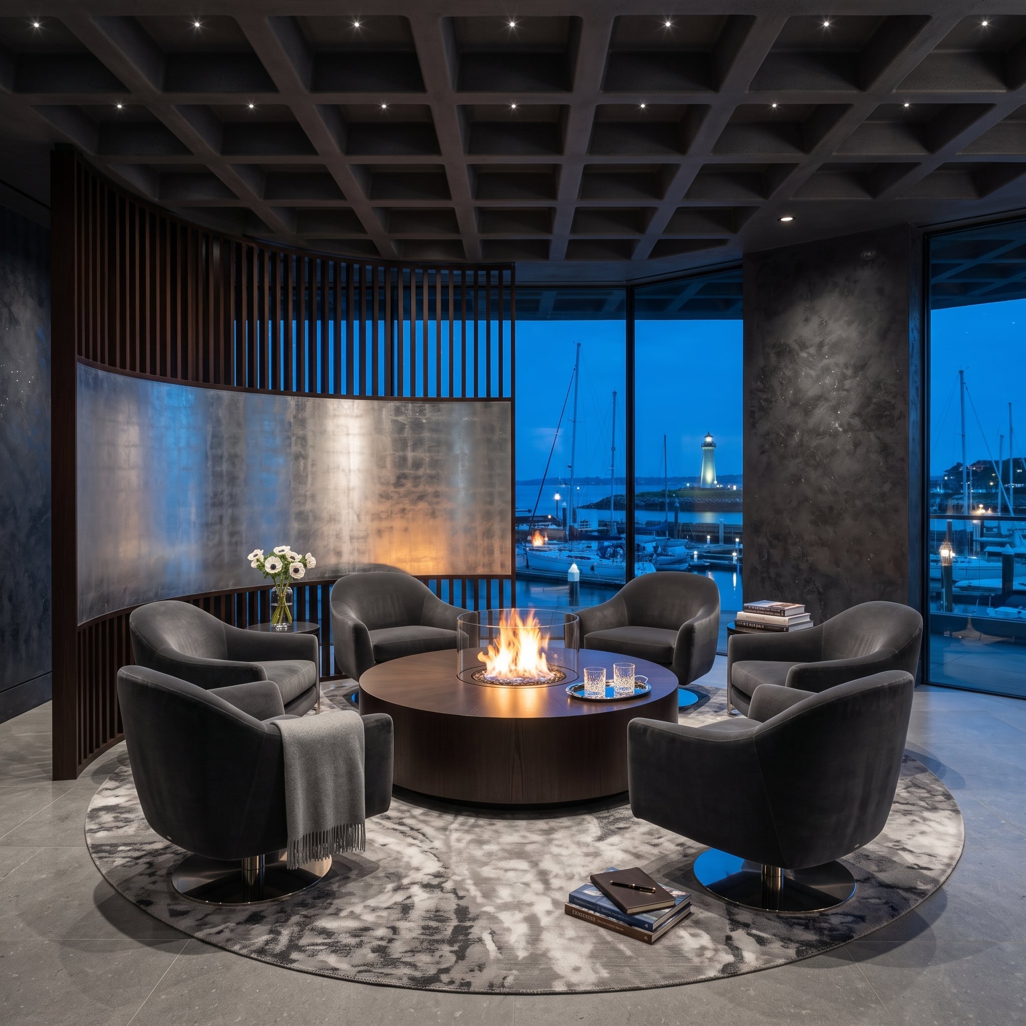 Fire Table, Marina at Dusk, and Six Chairs That Already Know Their Job