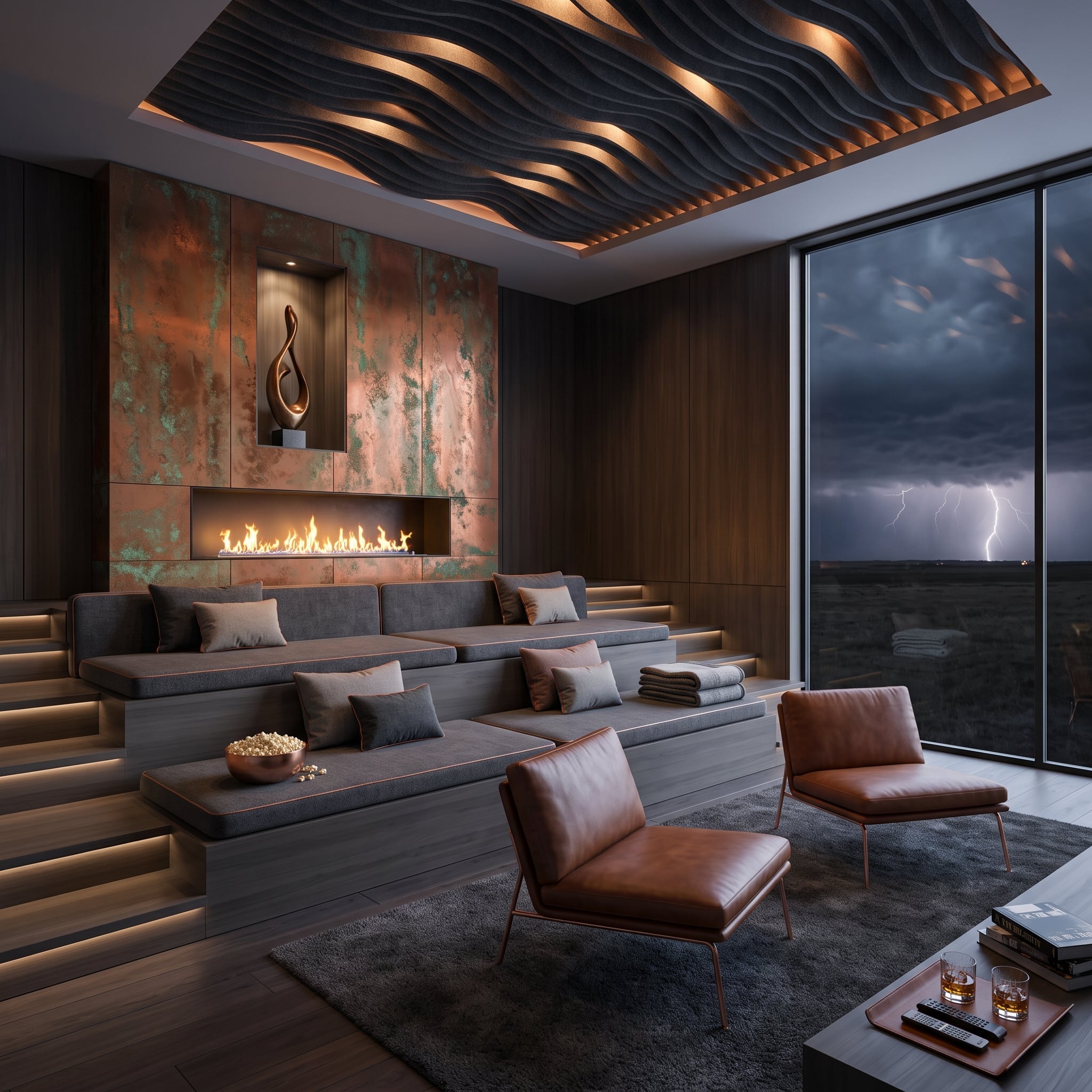 Lightning Outside, Fire Inside, and Seating That Knows Exactly How Many People It's For