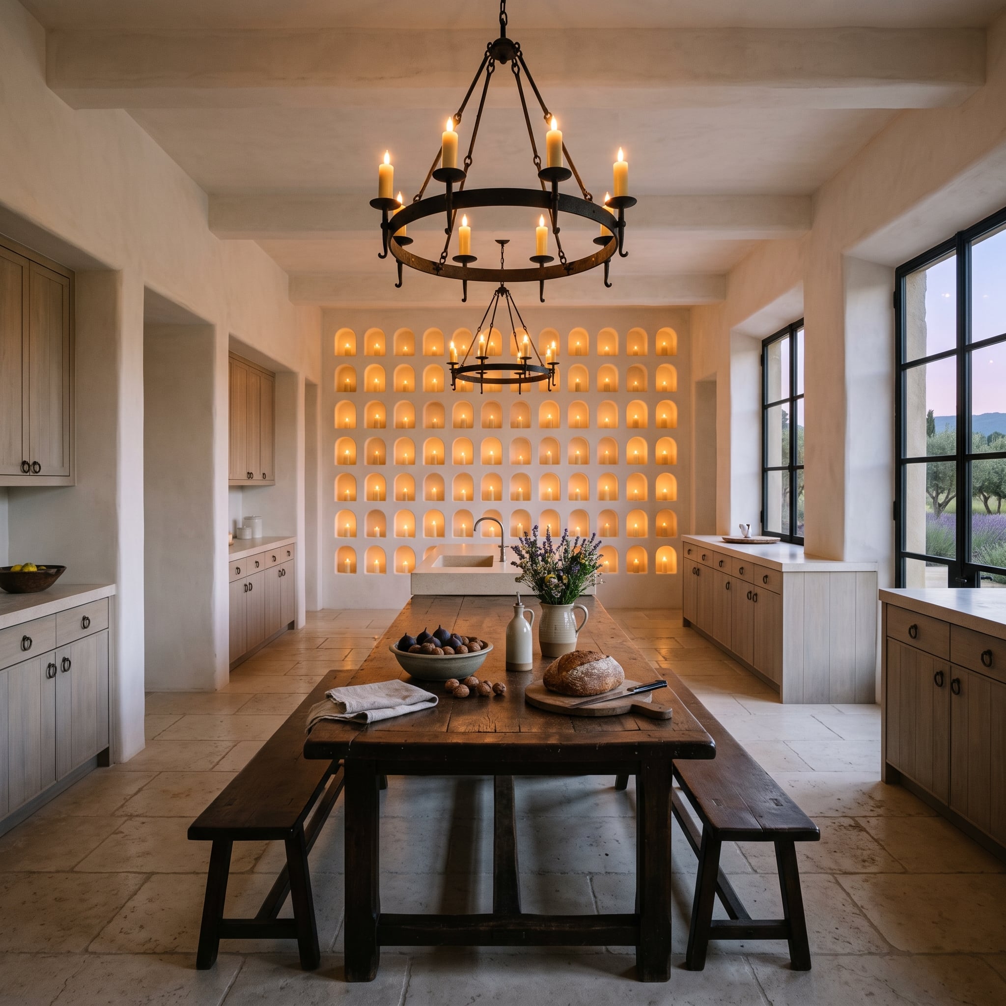 Candlelit Niches and a Wrought-Iron Chandelier Solve the Cold-White Problem Together