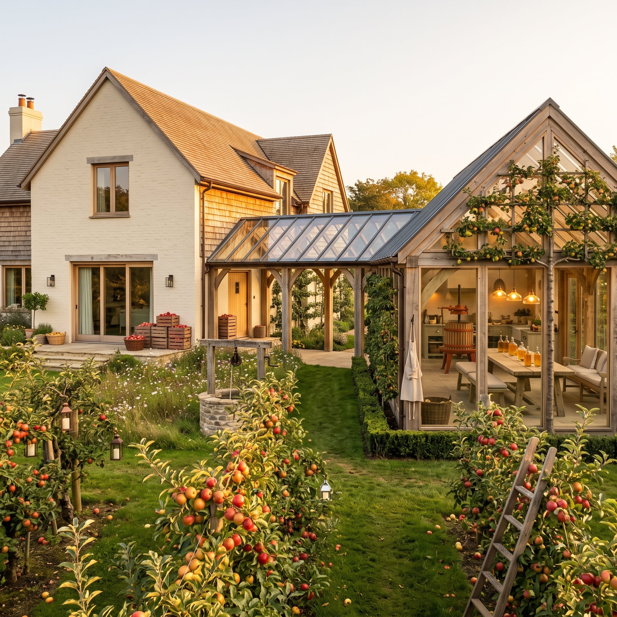 Cider Press, Glass Roof, Apple Orchard: When a Garden Actually Has a Purpose