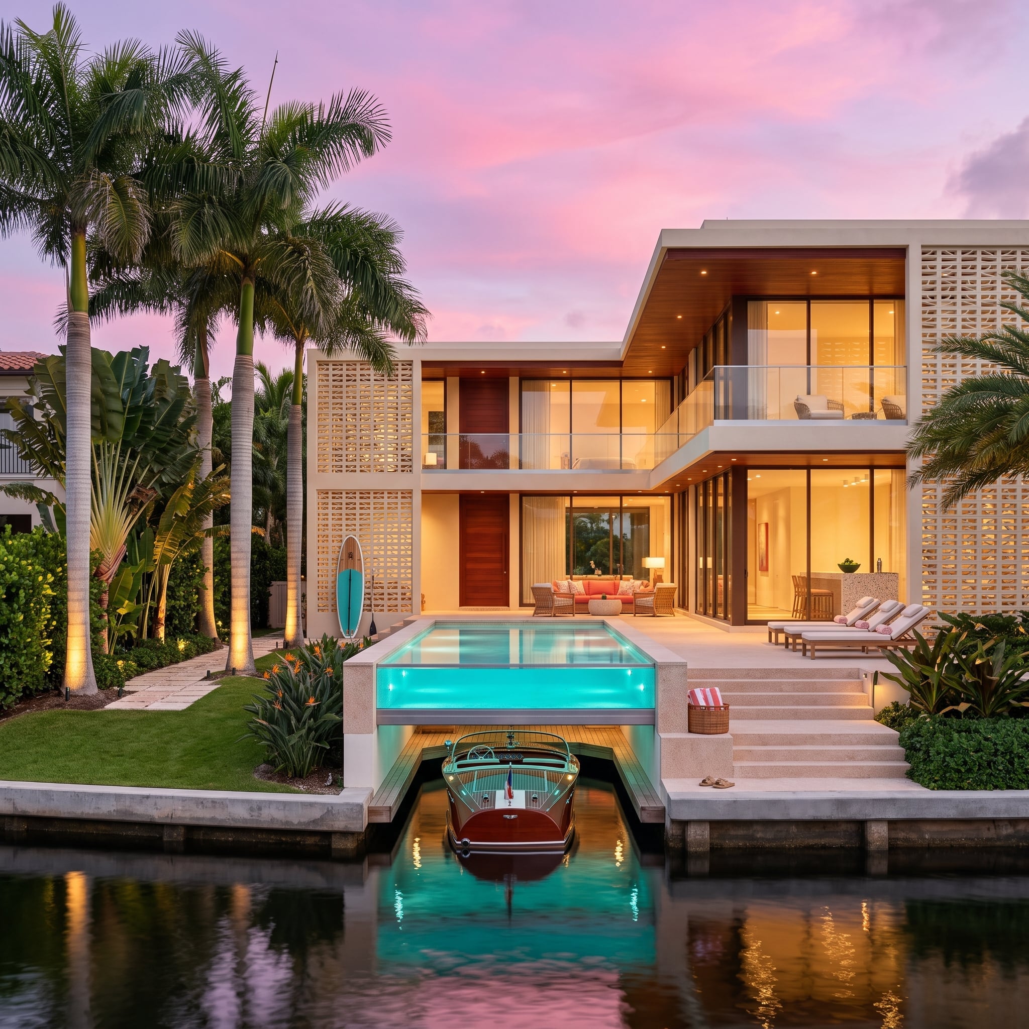 Pool Over the Dock, Glass on the Water, Calm Built Into the Structure