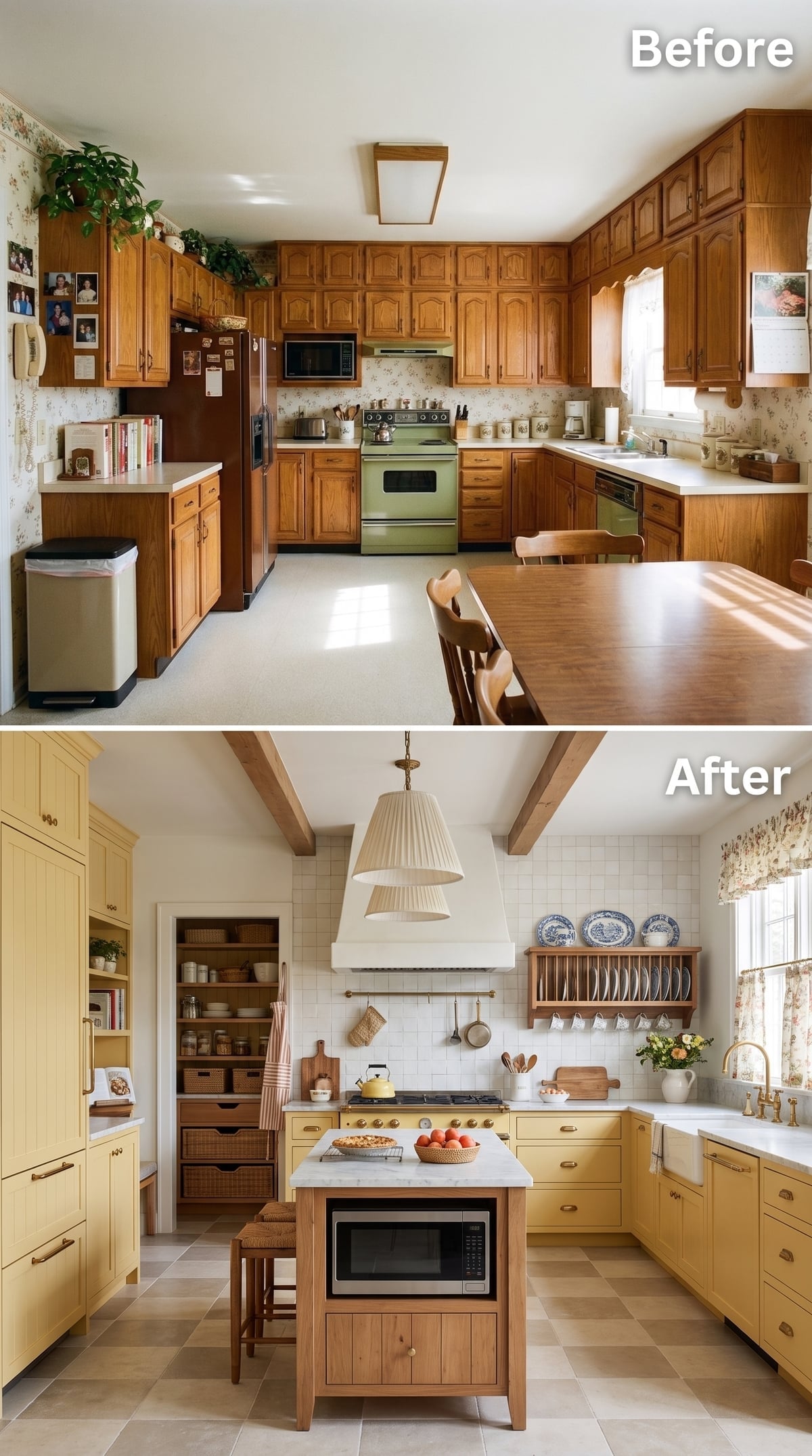 Butter Yellow Cabinets Warm the Room Without Filling Every Wall