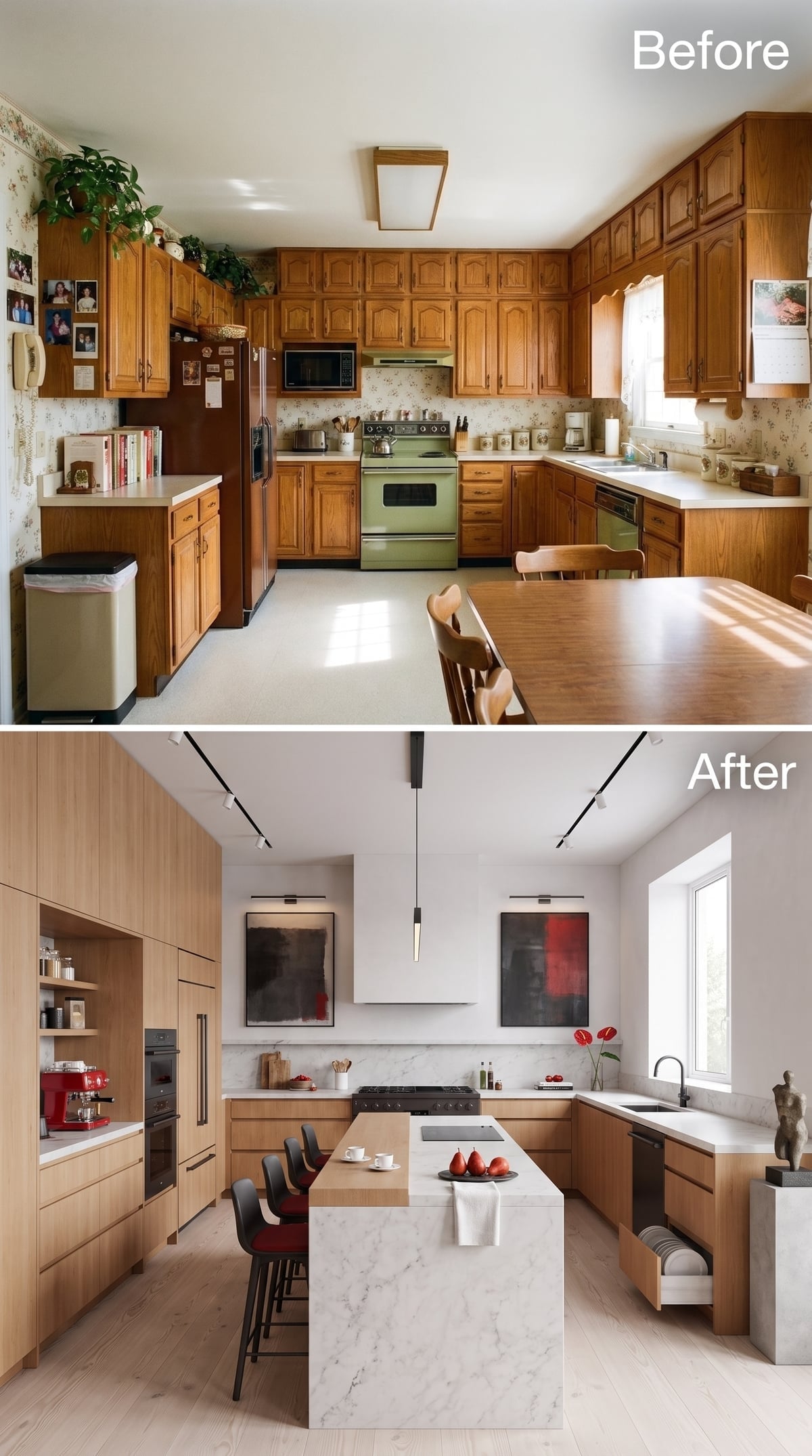 White Oak and Marble Let the Architecture Finish the Sentence
