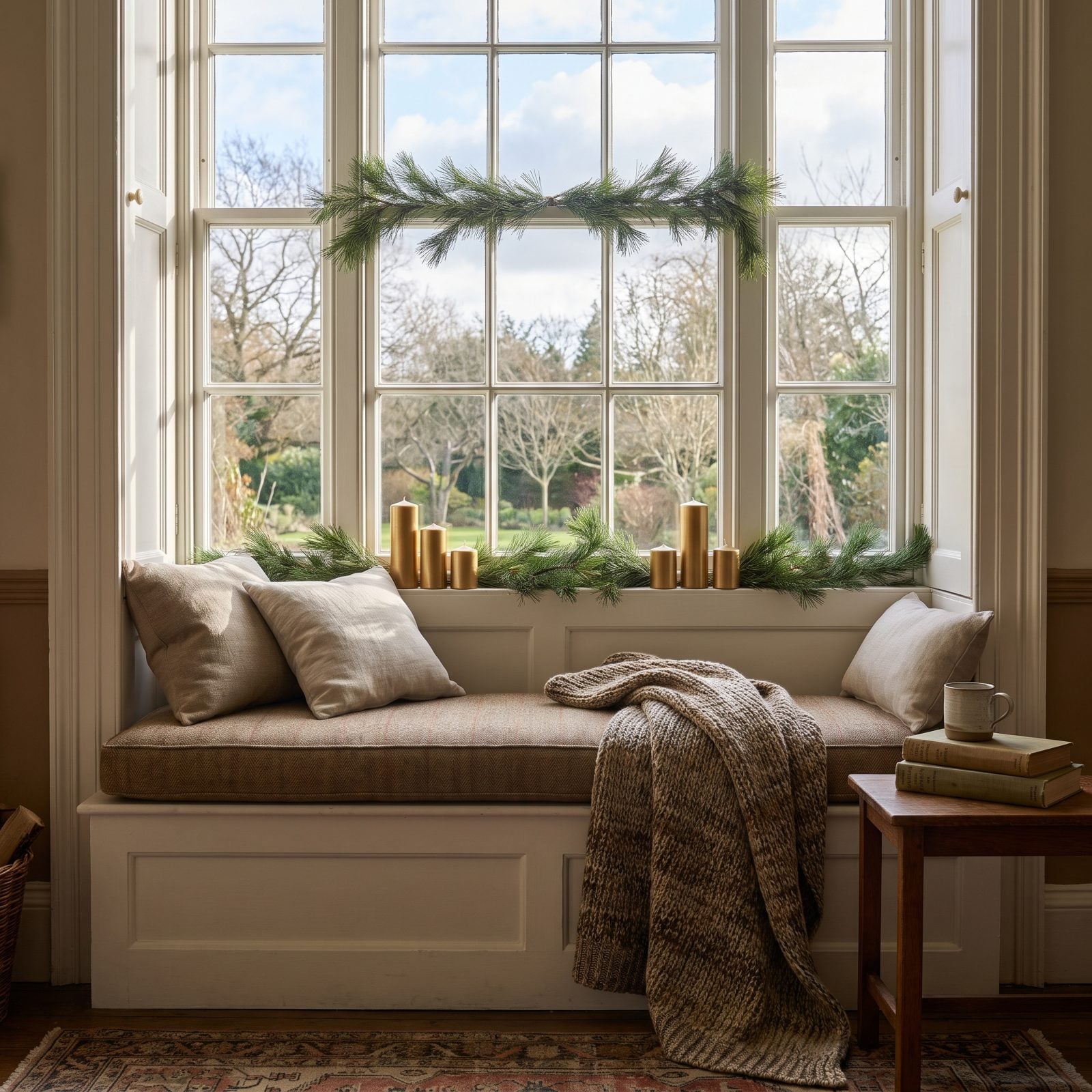 A Window Seat Turned Candlelit Winter Reading Nook