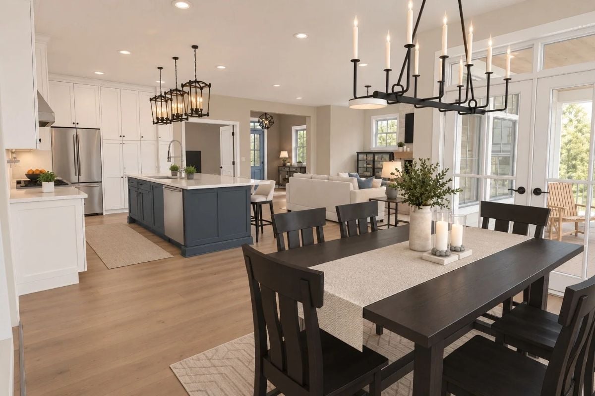 Open-Plan Living Where the Navy Island Does the Heavy Lifting