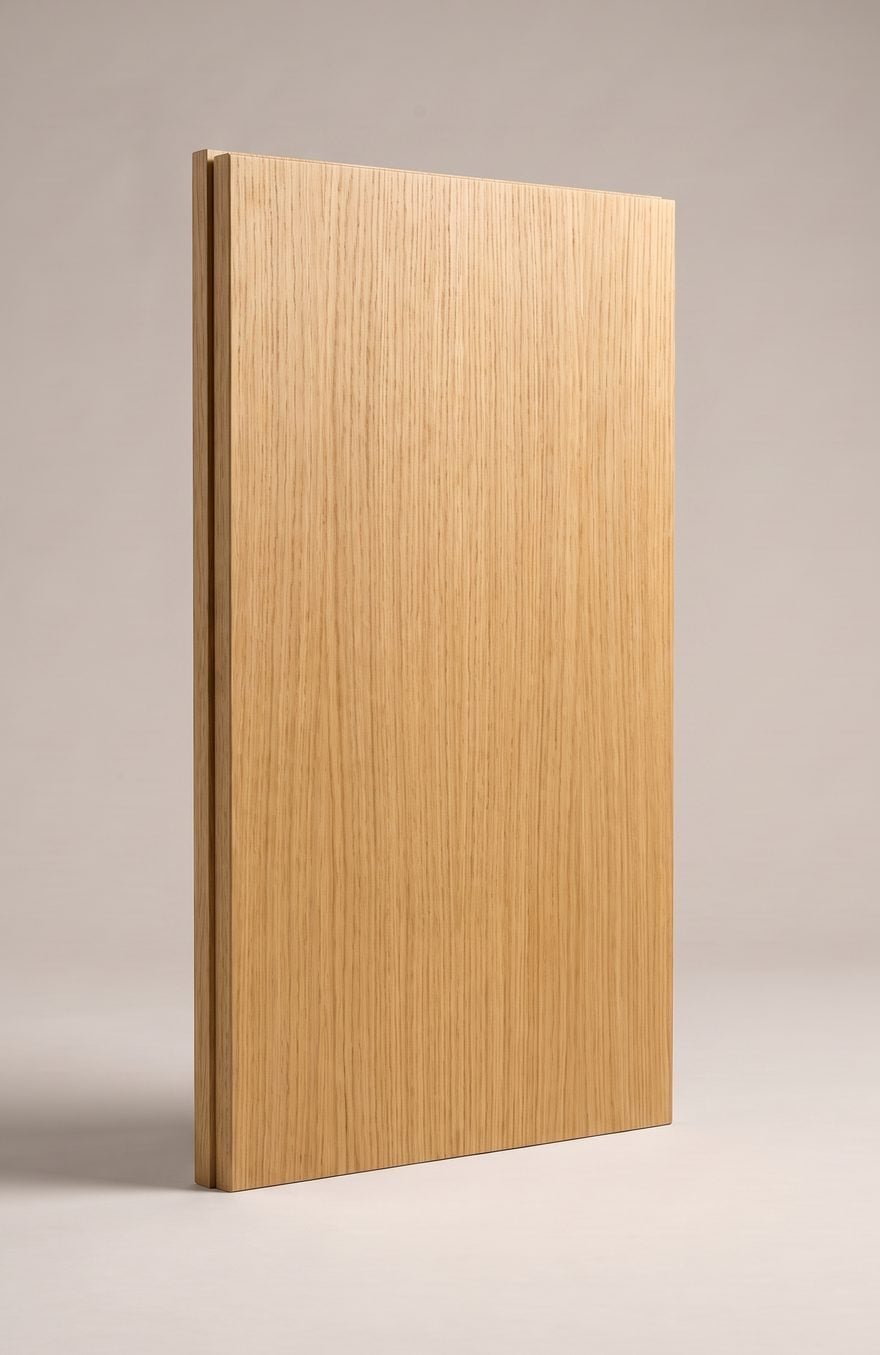 Wood-Grain Slab kitchen cabinet door illustration