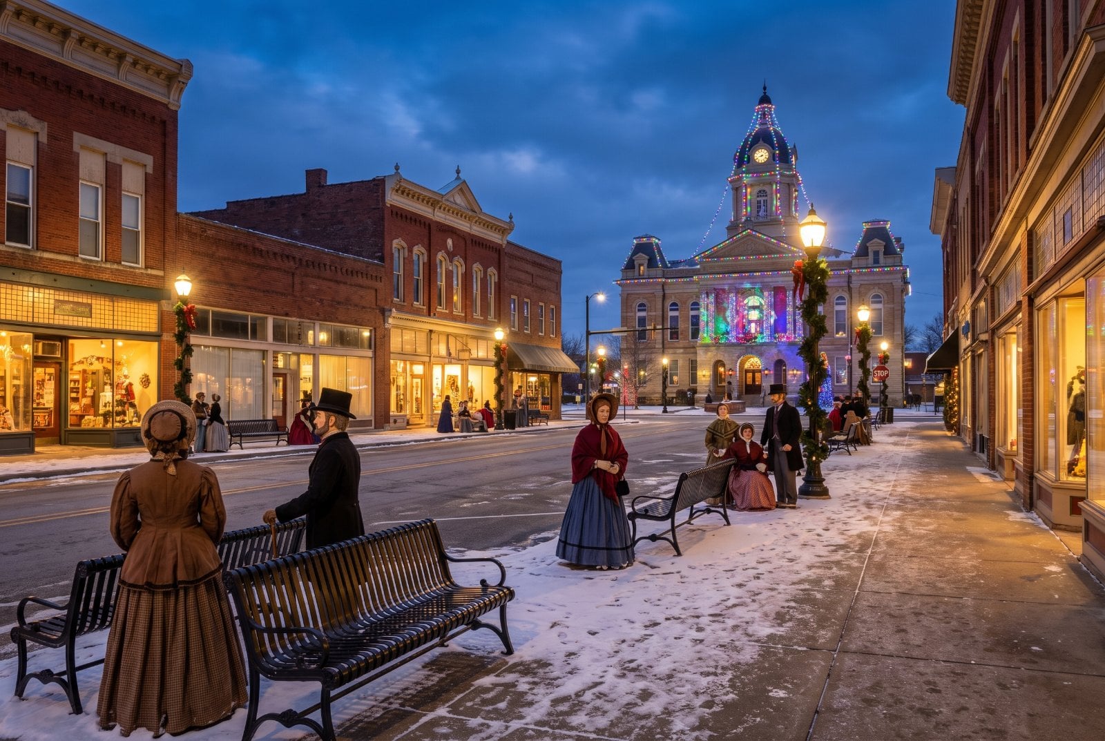 Cambridge, Ohio at Christmas