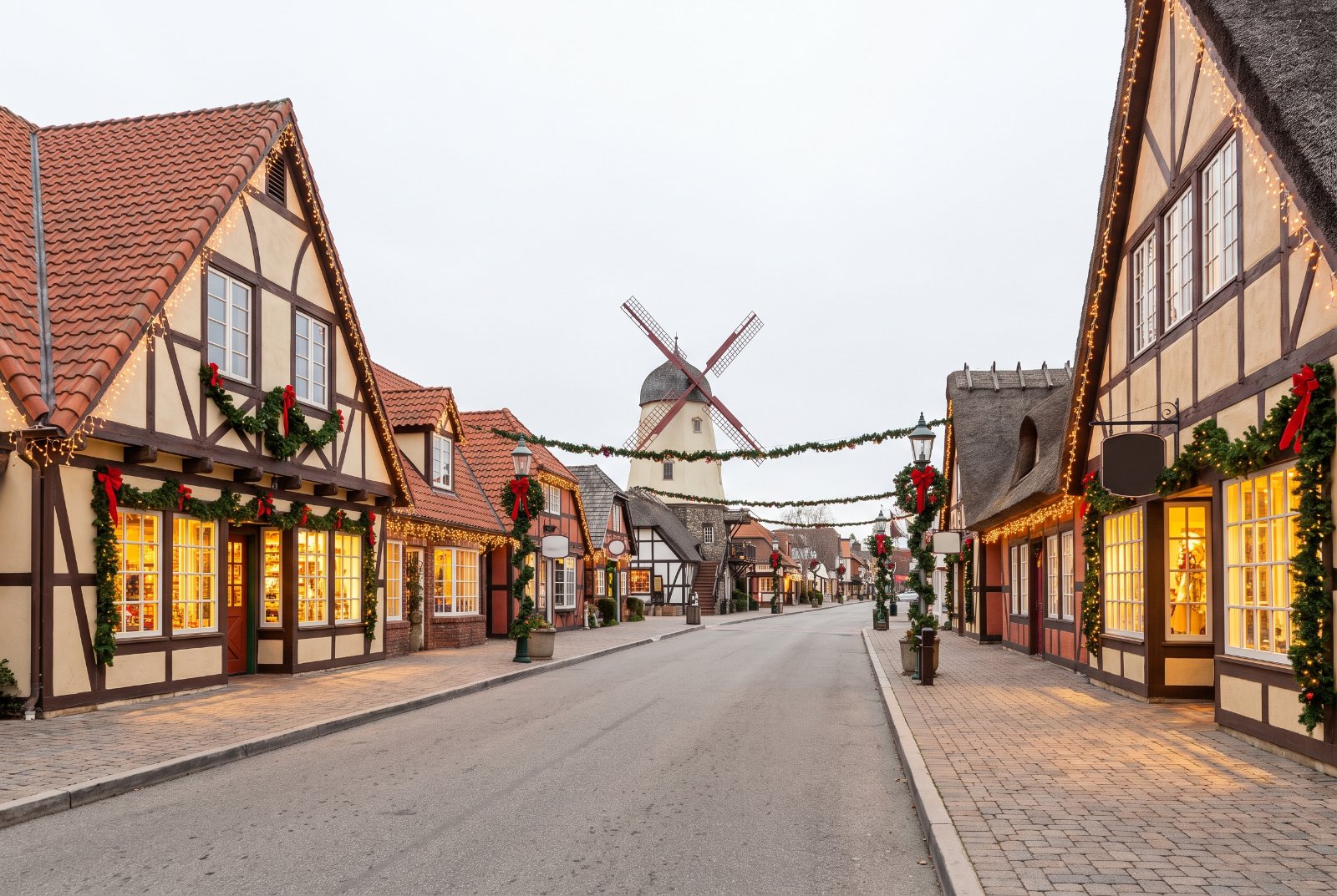Solvang, California at Christmas