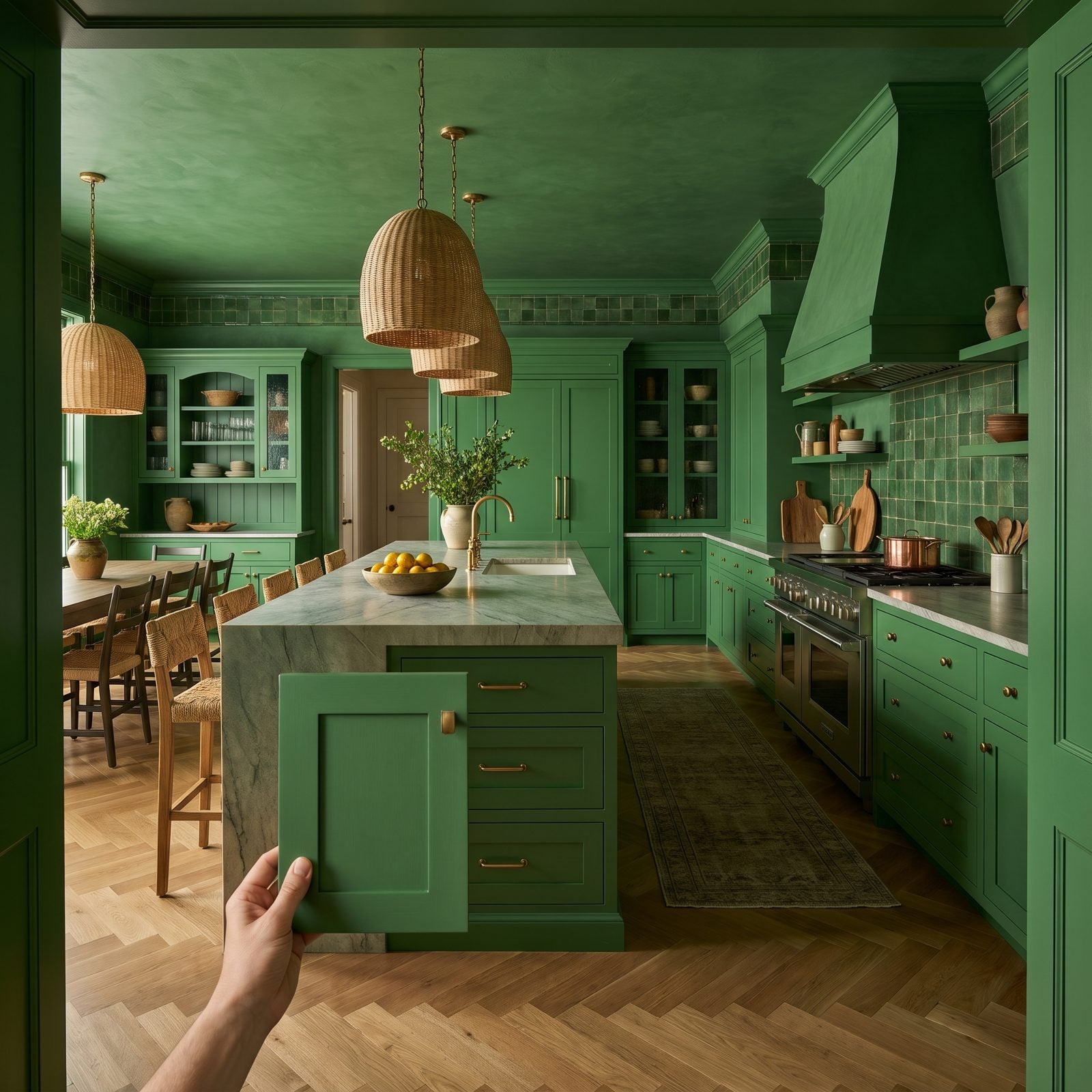 You Bet the Whole Kitchen on One Trending Color
